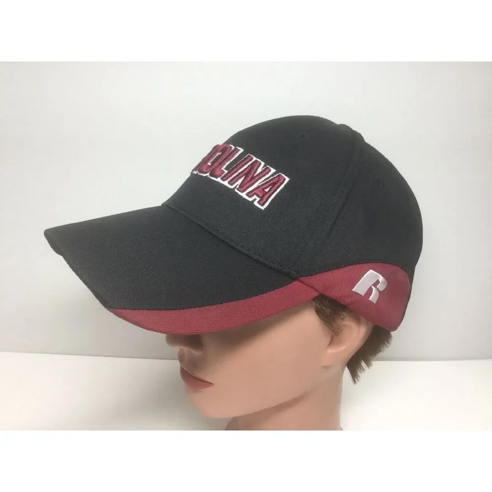 South Carolina Gamecocks Russell Athletic Adult Hat Black Crimson Strap Back‎